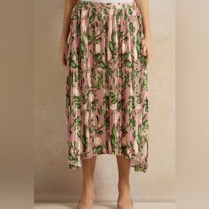 Floral Pink and Green Women's Skirt